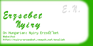 erzsebet nyiry business card